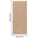 vidaXL Tapis ZIZUR beige 80x200 cm aspect de jute intérieur extérieur