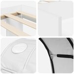 vidaXL Cadre de lit avec tunnel 3 Pièces Blanc Bois d'ingénierie