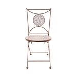 Chaise jardin fer forgé céramique