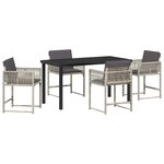 vidaXL Ensemble de salle à manger pour jardin 5 Pièces Gris clair