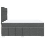 vidaXL Sommier à lattes de lit avec matelas Gris foncé 140x190cm Tissu