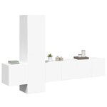 vidaXL Ensemble de meubles TV 5 Pièces Blanc Bois d'ingénierie
