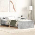 vidaXL Cadre de lit sans matelas gris béton 90x190 cm
