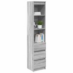 VidaXL Buffet sonoma gris 37 5x35x180 cm bois d'ingénierie