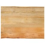 vidaXL Dessus de table 70x60x2 5 cm bord vivant bois massif manguier