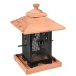 FLAMINGO Silo pour mangeoire à oiseaux Zulma 22 cm Bois Noir et marron