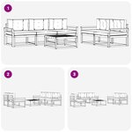 vidaXL Ensemble de canapés d'extérieur 6 pc Blanc et Beige