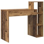vidaXL Bureau Informatique Bois vieilli Bois d'ingénierie Moyen