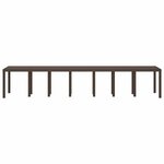 vidaXL Table de jardin pour repas Marron 400 x 100 x 73 cm polyrotin