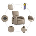 vidaXL Fauteuil inclinable de massage Cappuccino Similicuir