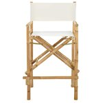 vidaXL Chaise de directeur pliante 2 Pièces Naturel Bambou