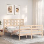 vidaXL Cadre de lit sans matelas 120x200 cm bois massif