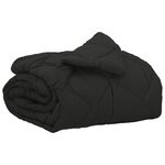 vidaXL Duvet complet toute l'année Noir 220 x 155 cm Microfibre