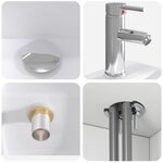 vidaXL Vanité de lavabo mural Blanc 49 5 x 41 x 63 cm