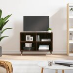 vidaXL Meuble TV chêne marron 69 5 x 30 x 50 cm bois d'ingénierie