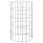 vidaXL Poteau à gabion circulaire Acier galvanisé Ø30x50 cm