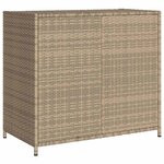 vidaXL Armoire de rangement de jardin beige 83x45x76 cm résine tressée