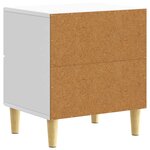 vidaXL Table de chevet 2 pc Blanc 43 x 34 5 x 48 cm Bois d'ingénierie