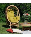 Fauteuil de jardin en osier NIKA beige