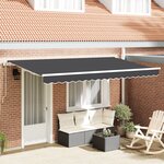 vidaXL Auvent Rétractable Anthracite et blanc