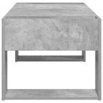 vidaXL Table basse Gris béton 110 x 50 x 41 cm Bois d'ingénierie