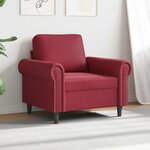 vidaXL Fauteuil Rouge bordeaux 60 cm Similicuir