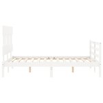 vidaXL Cadre de lit sans matelas blanc 120x200 cm bois massif