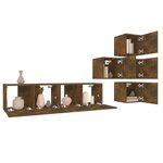 vidaXL Ensemble de meubles TV 6 Pièces Chêne fumé Bois d'ingénierie