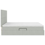vidaXL Lit de Rangement avec matelas Gris clair 180 x 200 cm Velours