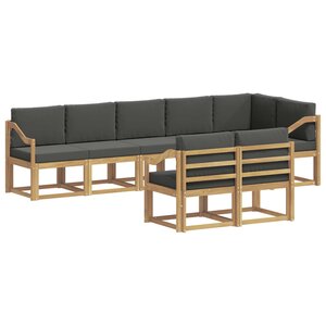 vidaXL Ensemble de canapés d'extérieur 8 pc Blanc et anthracite