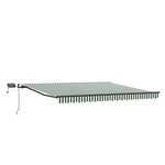 vidaXL Auvent Rétractable Vert et blanc 450 × 350 cm tissu