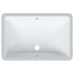 vidaXL Évier de salle de bain blanc 60x40x21cm rectangulaire céramique
