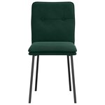 vidaXL Chaises à manger lot de 2 Vert foncé Velours