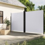 vidaXL Auvent latéral rétractable blanc 200x1200 cm