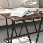 vidaXL Table basse Chêne fumé 100 x 50 x 40 cm