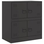 vidaXL Buffet noir 67x39x73 cm acier
