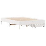 vidaXL Cadre de lit sans matelas blanc 150x200 cm bois de pin massif