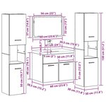 vidaXL Ensemble de mobilier de salle de bain en bois vieilli
