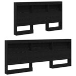 vidaXL Tête de lit de rangement Chêne noir 150 cm Bois d'ingénierie