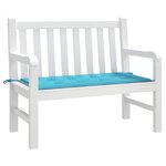 vidaXL Coussin de banc de jardin Turquoise 120 x 50 x 4 cm