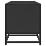 vidaXL Meuble TV noir 100x35x41 cm bois d'ingénierie et métal