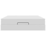 VidaXL Cadre de lit ottoman avec matelas blanc 160x200 cm similicuir