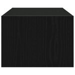 vidaXL Meuble TV avec lumières LED chêne noir 100X35 5x25 cm