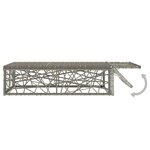 vidaXL Salon de jardin 2 Pièces avec coussins Résine tressée Gris