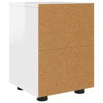 vidaXL Table de chevet avec tiroir Blanc brillant 30 5 x 30 x 43 cm
