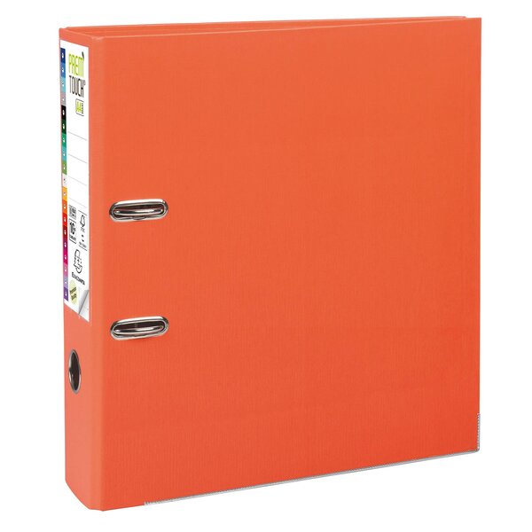 Classeur À Levier Prem'touch Intérieur Et Extérieur En Polypropylène - Dos 80mm - A4 Maxi - Orange - X 10 - Exacompta