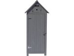 Armoire de jardin "cabanon" - 77 x 54.5 x 179 cm - anthracite