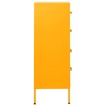 vidaXL Commode Jaune moutarde 80x35x101 5 cm Acier
