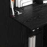 vidaXL Bureau Chêne noir 71 5 x 31 5 x 106 5 cm Bois d'ingénierie