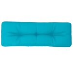 vidaXL Coussin de palette turquoise 120x40x12 cm tissu